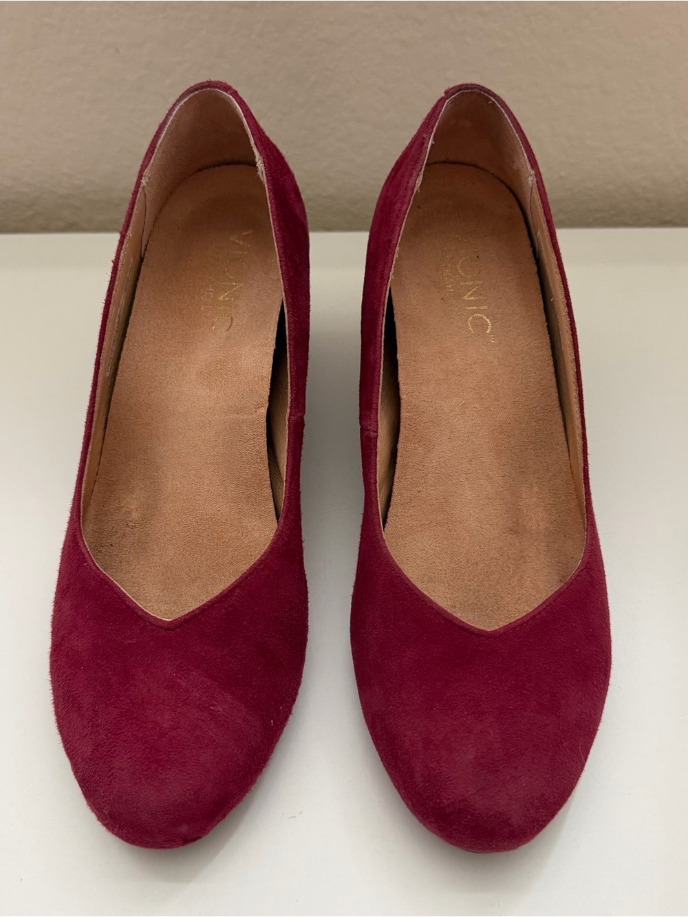 Vionic Antonia Suede Wedge Pumps
